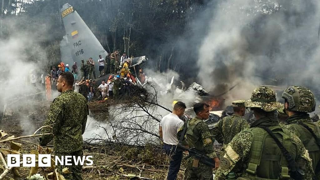 Colombian Air Force plane crashes with 125 people on board
