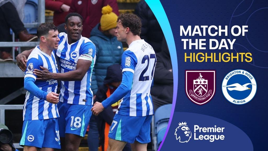 Premier League: Mats Wieffer scores twice as Brighton beat Burnley