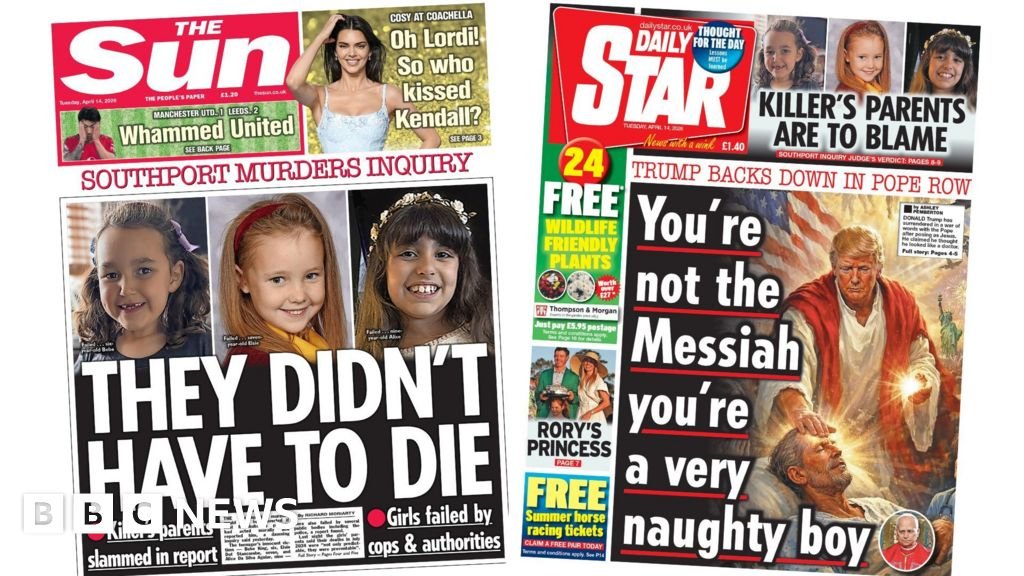 Newspaper headlines: ‘They didn’t have to die’ and ‘You’re not the Messiah’