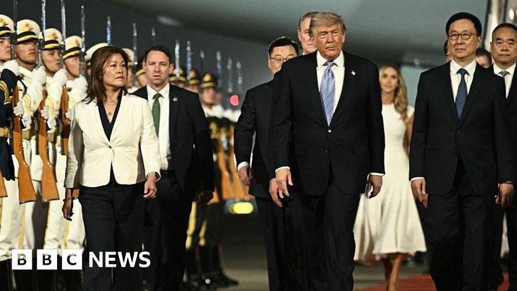 Trade, Iran and Taiwan on the agenda as Trump lands in China for high-stakes summit with Xi Jinping