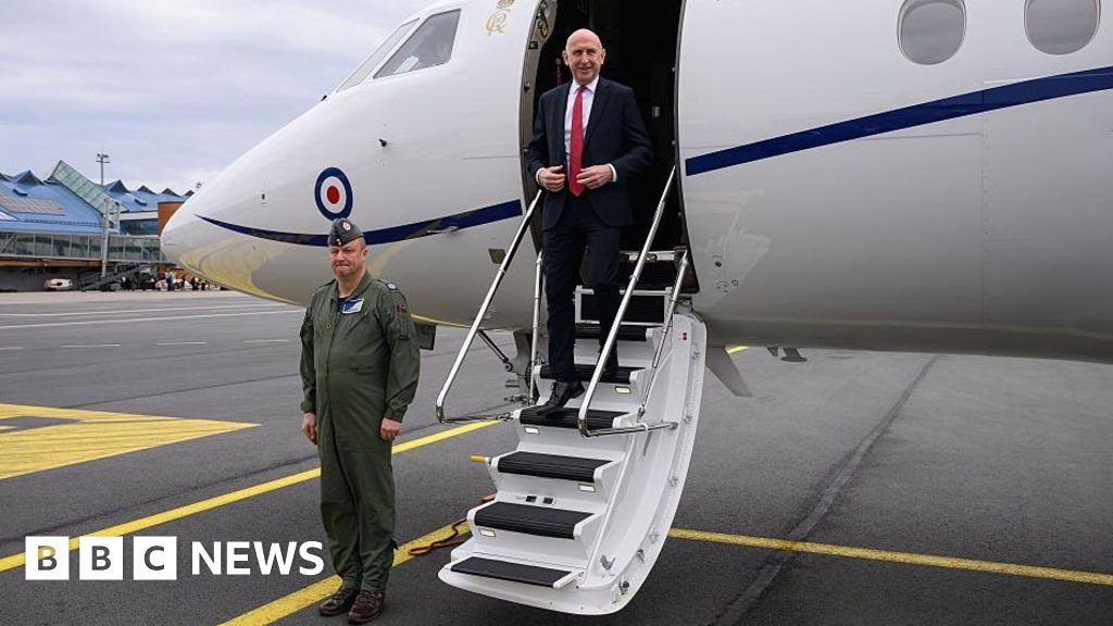 RAF jet carrying John Healey has signal jammed near Russia border