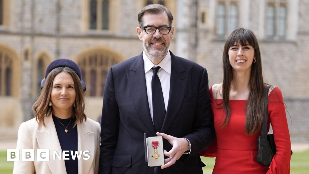 Richard Osman and Bill Bailey receive honours from Princess Anne at Windsor
