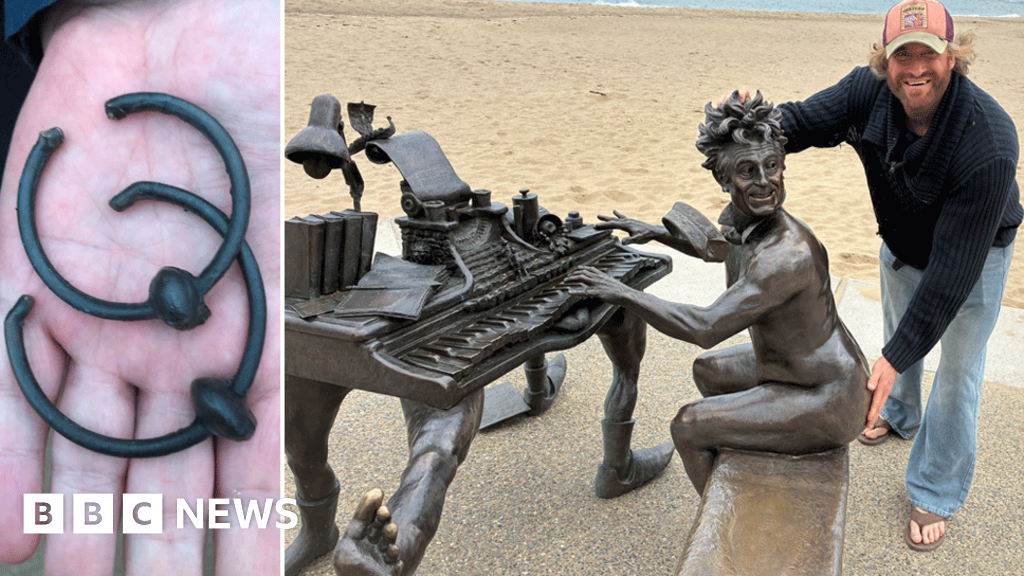 Vandals damage naked Terry Jones sculpture at Colwyn Bay