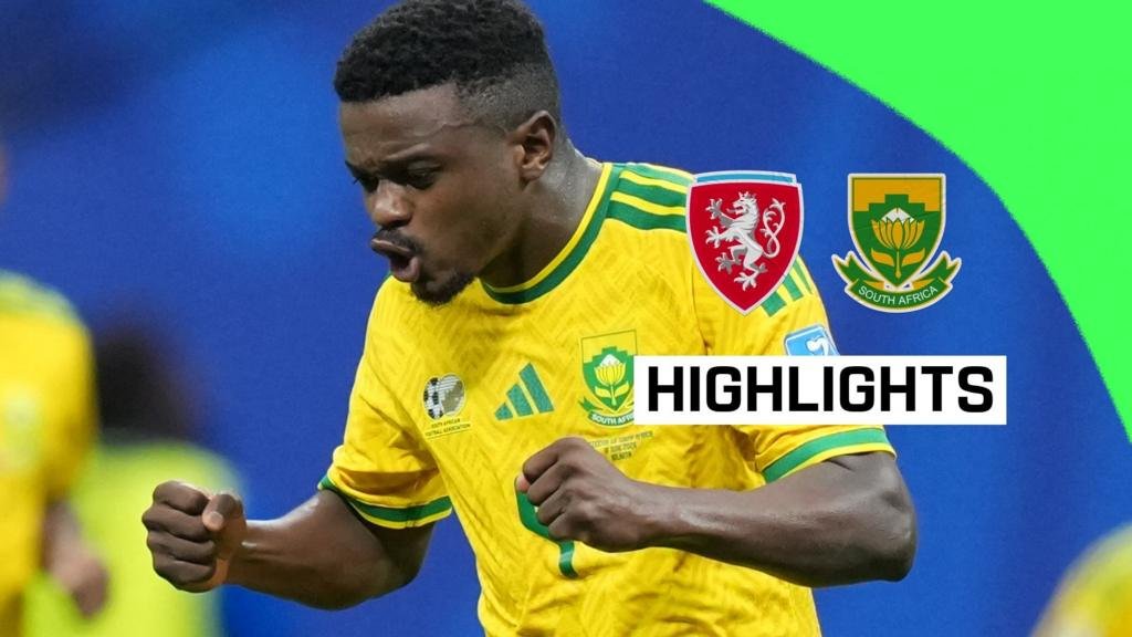 Czech Republic v South Africa Group A: Teboho Mokoena’s late penalty equalises against Michal Sadilek