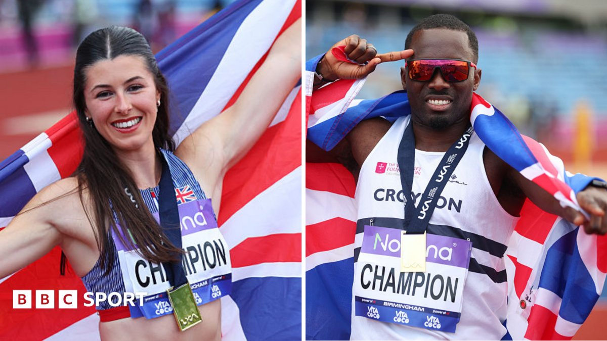 UK Athletics Championships 2026: Amy Hunt and Romell Glave win 100m titles
