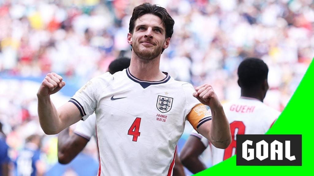 World Cup 2026: France v England – Declan Rice scores first goal in three minutes