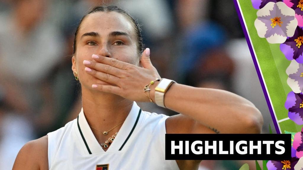 Wimbledon 2026 highlights: Aryna Sabalenka vs Jelena Ostapenko