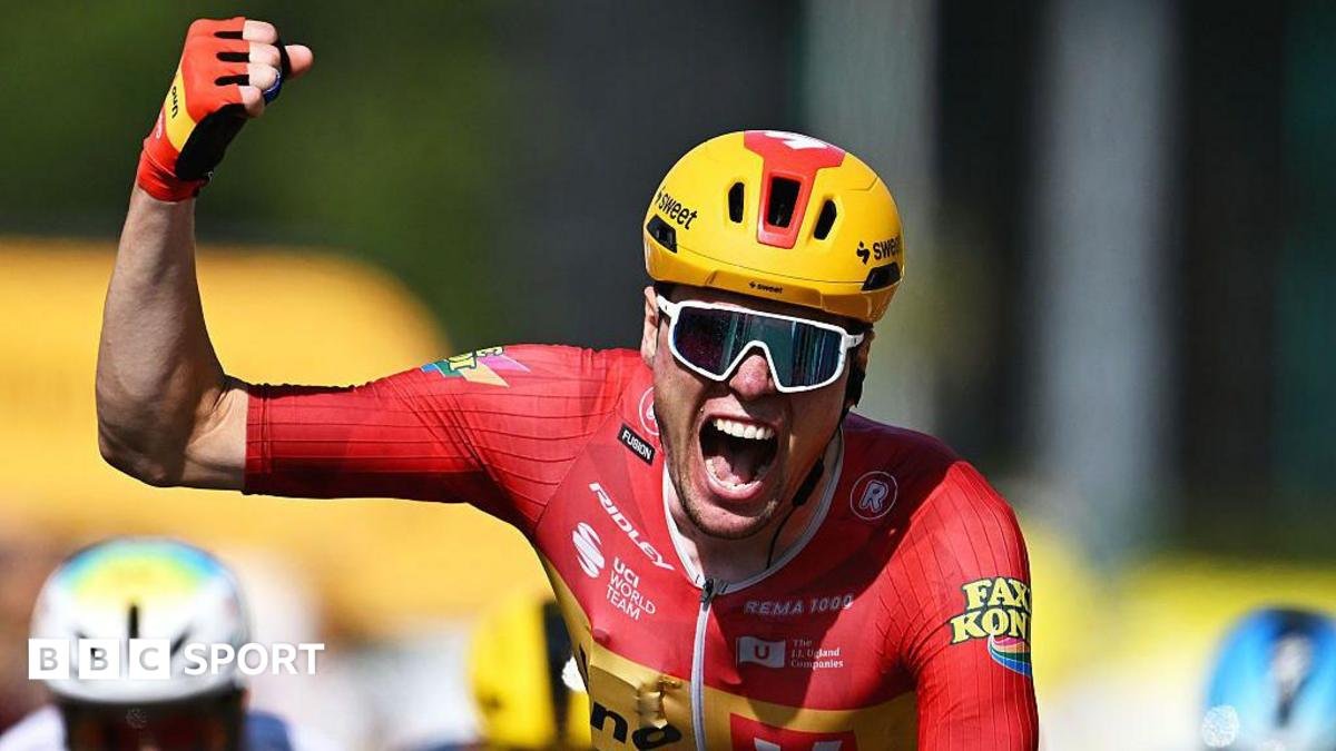 Tour de France results: Soren Waerenskjold makes long-range sprint to win fastest-ever stage